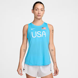 USA One Women's Nike Dri-FIT Running Tank. Nike.com